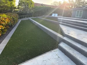 Artificial Turf and retaining wall